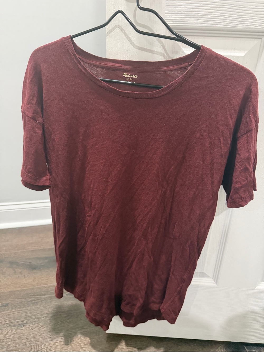 Madewell Women's Burgundy Crewneck Tee